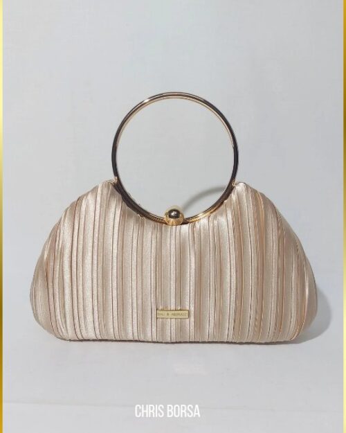Βραδινό Τσαντάκι Χρυσό Clutch με Χερούλι